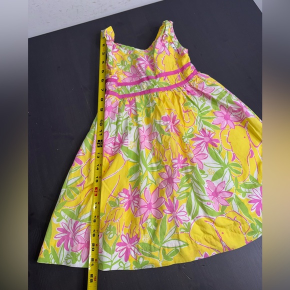 Vintage Lilly Pulitzer Dress Girl’s Garden Vista Jungle Elephant Yellow - Picture 5 of 7
